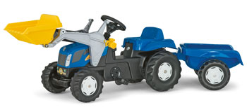 02 392 9 RollyKid New Holland TVT190 with Frontloader & Trailer