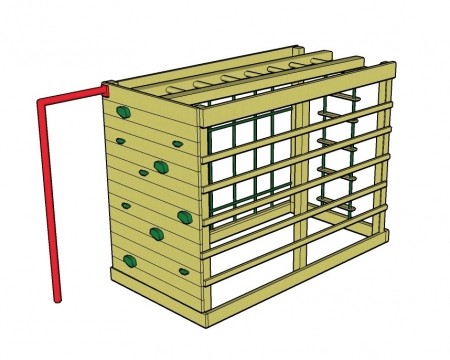 Monkey Climber with overhead monkey Bar and Firepole