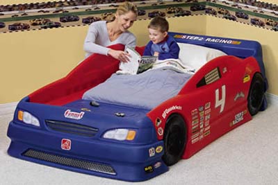  Tikes Race   Twin on Stock Car Convertible Bed Toddler To Twin This Spectacular Racing Bed