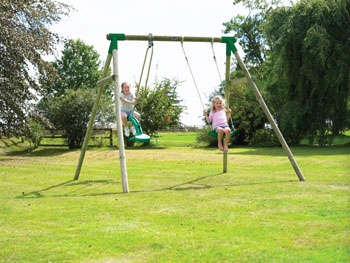 TP802 Round Wood Double Swing Frame