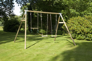 TP803 Round Wood Triple Swing Frame